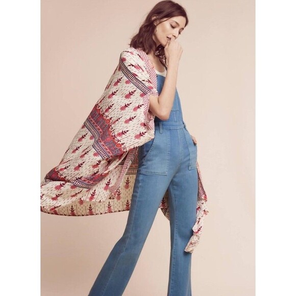 Anthropologie Lilka Kalyse Kimono Robe‎ Cover Up One Size Boho Beachy Festival - Picture 1 of 5